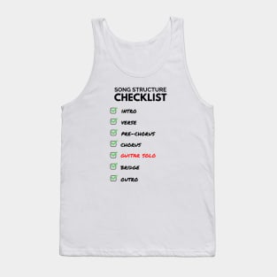 Song Structure Checklist Light Theme Tank Top